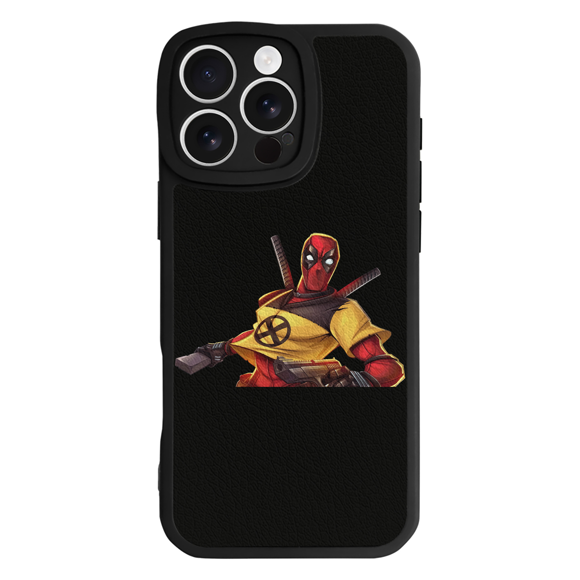 （画像用） Deadpool デッドプール 【iPhone 16シリーズ対応】シリコンスマホケース（レザー調） 材質：シリコン
